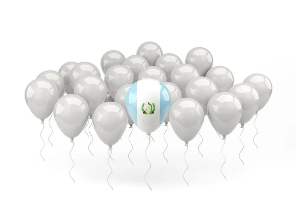 Balões de ar com bandeira de guatemala — Fotografia de Stock