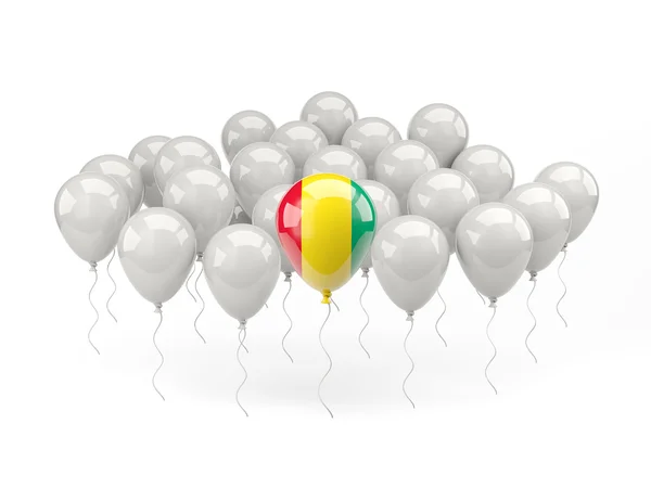 Air balloons with flag of guinea — Stock Photo, Image