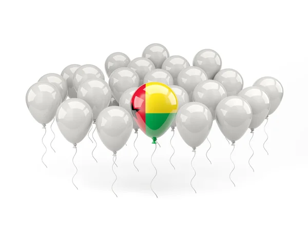 Air balloons with flag of guinea bissau — Stock Photo, Image
