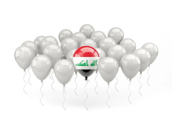 Lucht ballonnen met vlag van Irak — Stockfoto