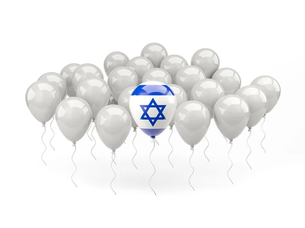 Αέρα μπαλόνια με τη σημαία του Ισραήλ — Φωτογραφία Αρχείου