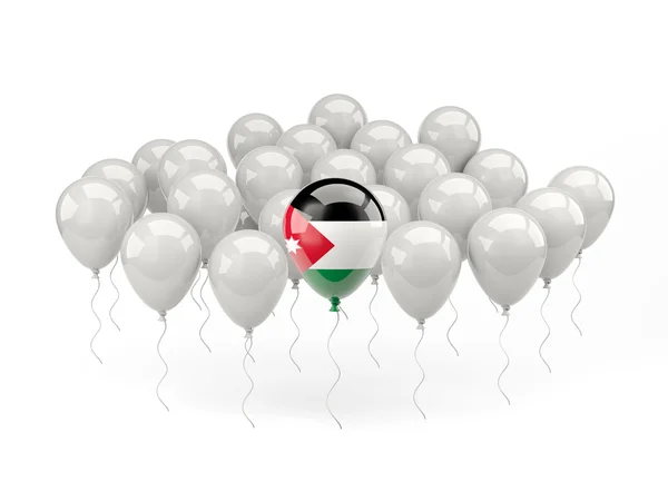 Lucht ballonnen met vlag van Jordanië — Stockfoto