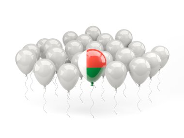 Madagaskar bayrağı ile Hava balonlar