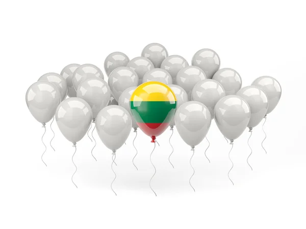 Ballons à air avec drapeau de la lithuanie — Photo