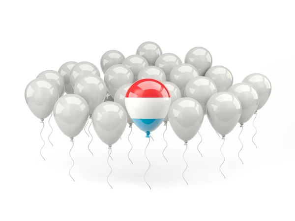 气球与卢森堡的旗子 — 图库照片