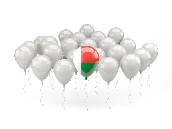 Lucht ballonnen met vlag van Madagaskar — Stockfoto