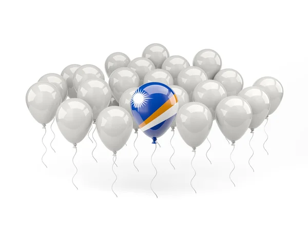 Hőlégballonok, marshall-szigetek zászlaja — Stock Fotó