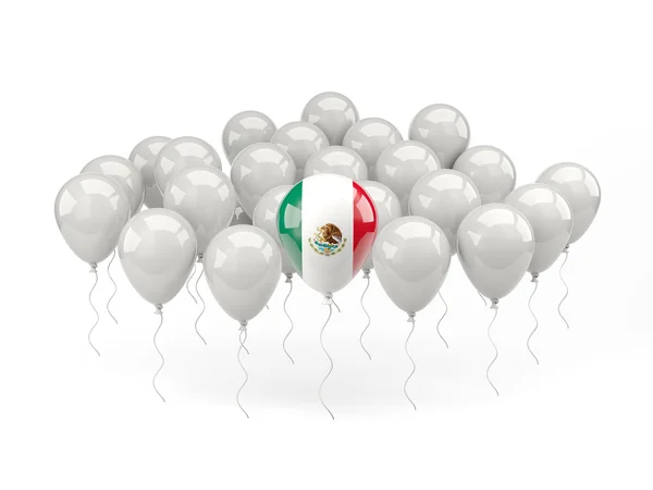 Воздушные шары с флагом Мексики — стоковое фото