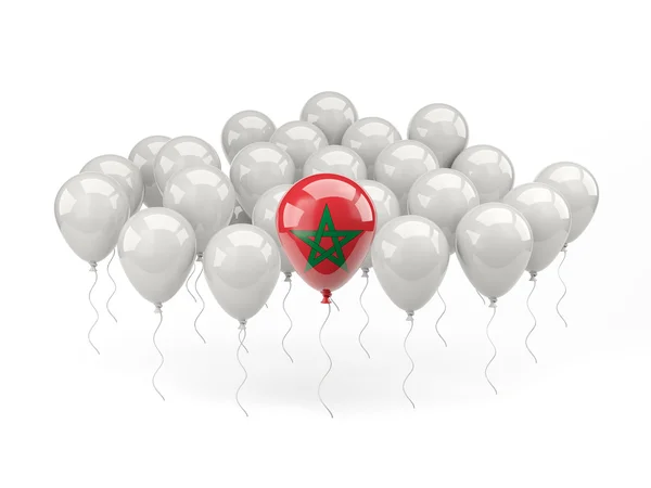 Balões de ar com bandeira de morocco — Fotografia de Stock