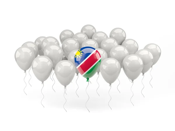 Ballons à air avec drapeau de la namibie — Photo
