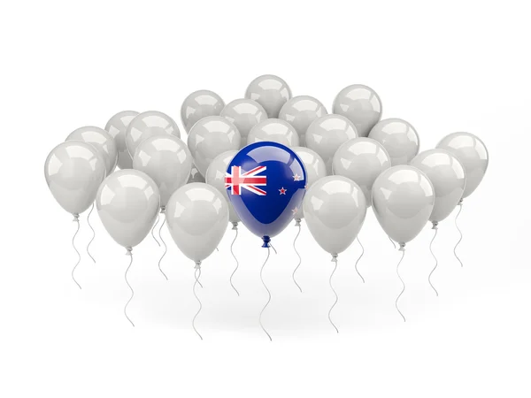 Ballons aériens avec drapeau de la Nouvelle-Zélande — Photo