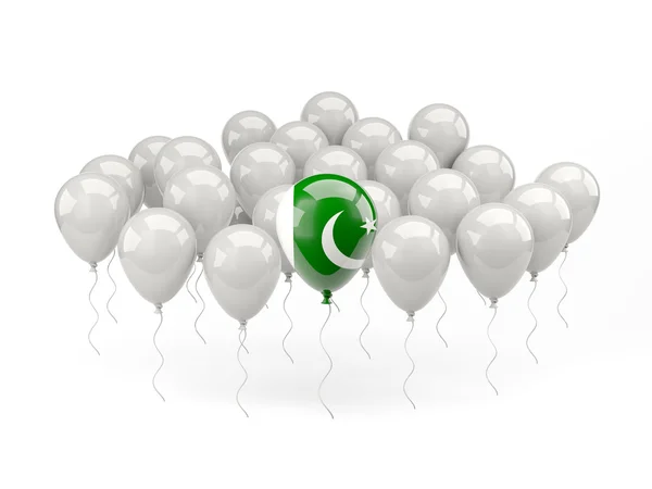 Lucht ballonnen met vlag van pakistan — Stockfoto