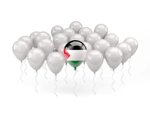 Air balloons with flag of palestinian territory — Stock Photo, Image