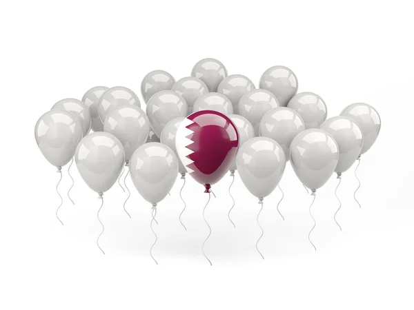 Globos de aire con bandera de qatar — Foto de Stock