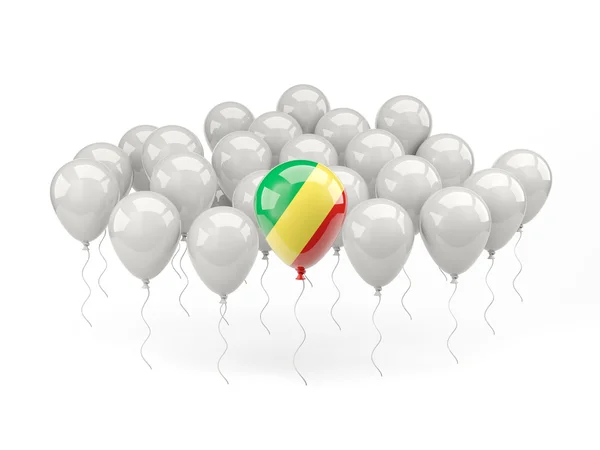Air balloons with flag of republic of the congo — Stock Photo, Image