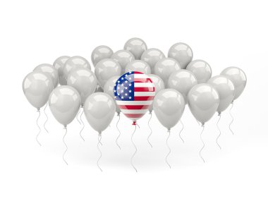 Amerika Birleşik Devletleri bayrağı ile Hava balonlar