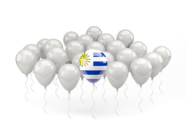 Hava balonları ile uruguay bayrağı
