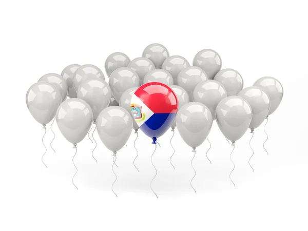 Balões de ar com bandeira de sint maarten — Fotografia de Stock