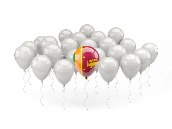 Air balloons with flag of sri lanka — Stock Photo, Image