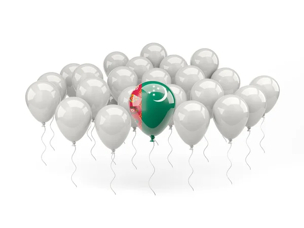 Air balloons with flag of turkmenistan — Stock Photo, Image