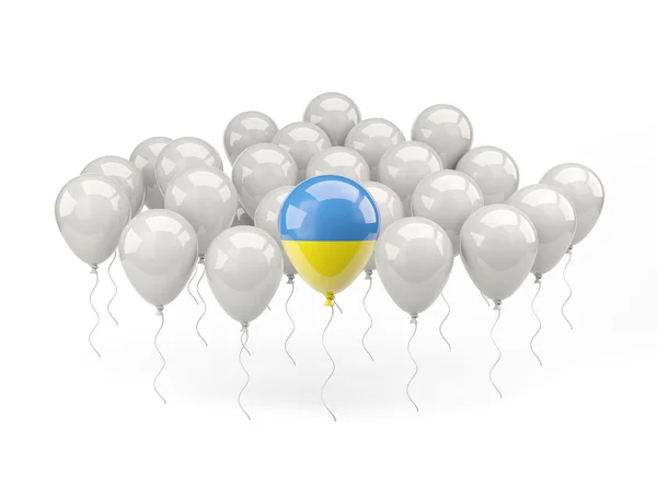 Air balloons with flag of ukraine — Stock Photo, Image