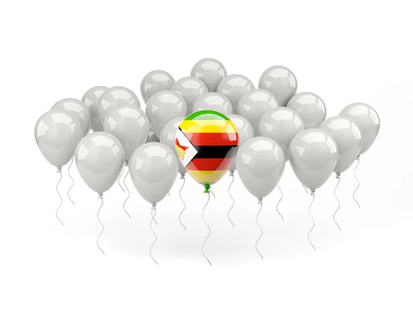 Air ballonger med flagga i zimbabwe — Stockfoto