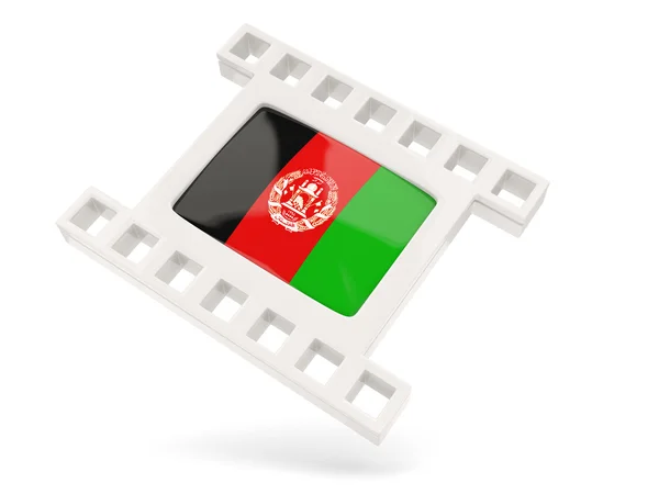 电影与阿富汗国旗图标 — 图库照片