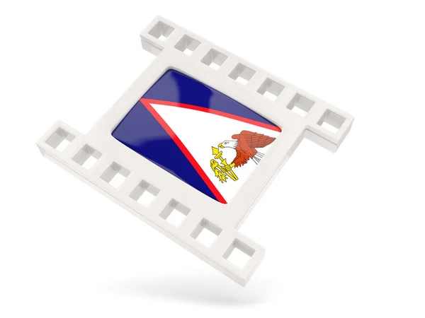 Movie icon with flag of american samoa — Stock Photo, Image