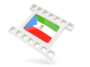 Film simgesi ile Ekvator Ginesi Cumhuriyeti bayrağı