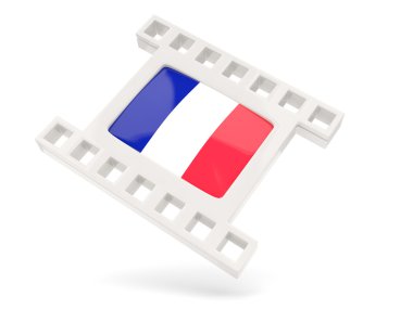 Fransa bayrağı ile film simgesi