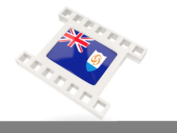 Movie icon with flag of anguilla — Stock Photo, Image