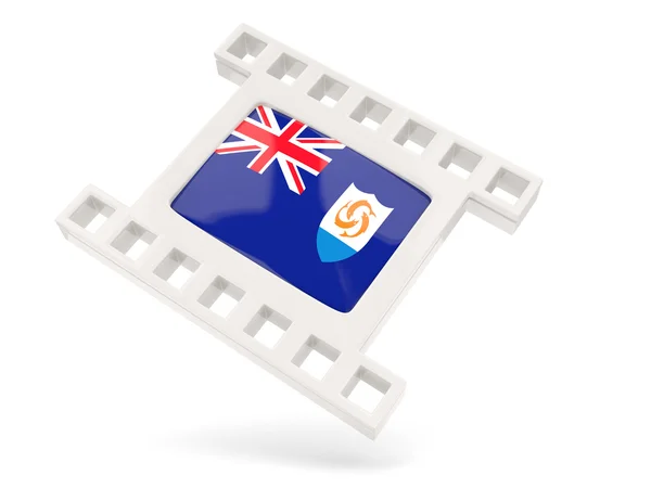 Movie icon with flag of anguilla — Stock Photo, Image