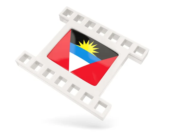 Movie icon with flag of antigua and barbuda — Stock Photo, Image