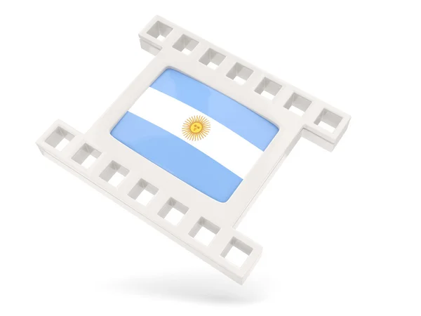 Pictogram van de film met vlag van Argentinië — Stockfoto