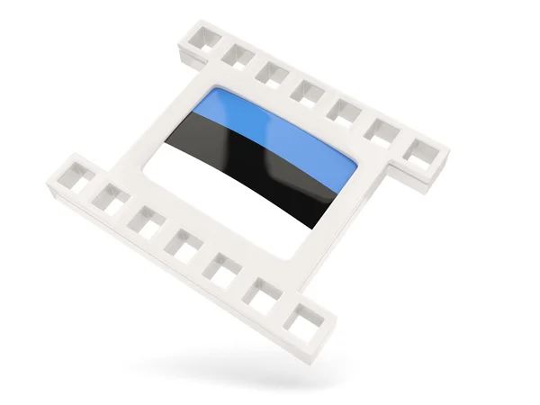 Movie icon with flag of estonia — Stock Photo, Image