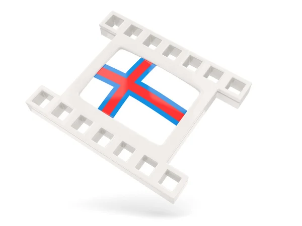 Icono de película con bandera de las islas Feroe — Foto de Stock