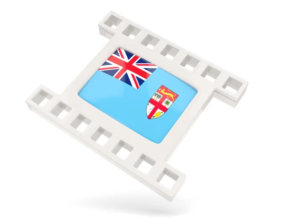 Icono de película con bandera de fiji — Foto de Stock