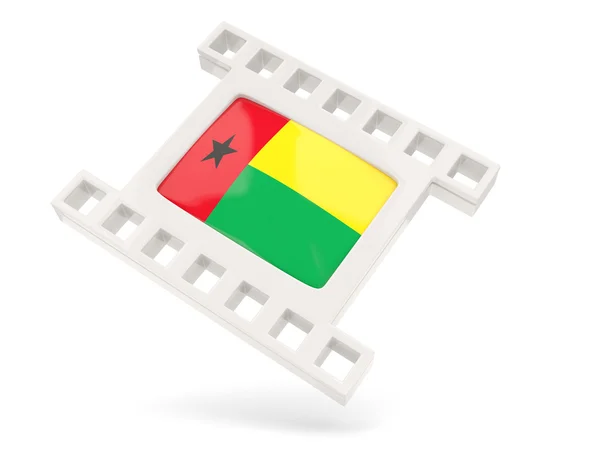 Icône de film avec drapeau de guinea bissau — Photo