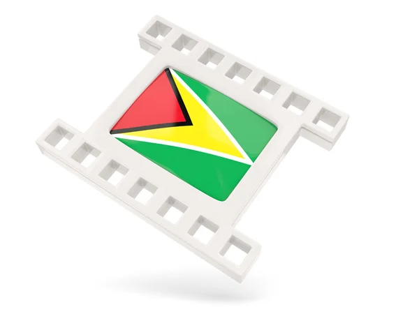 Икона фильма с флагом Гайаны — стоковое фото