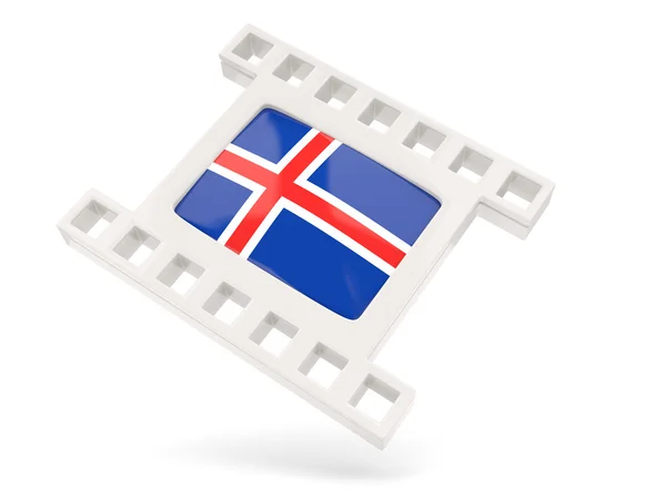 Піктограма фільму з прапор Ісландії — стокове фото