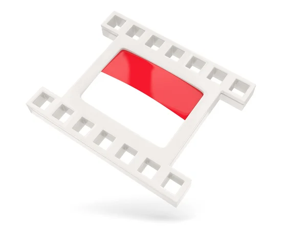 Movie icon with flag of indonesia — Stock Photo, Image