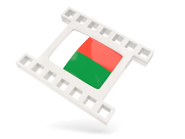 Film ikona z flaga Madagaskaru — Zdjęcie stockowe