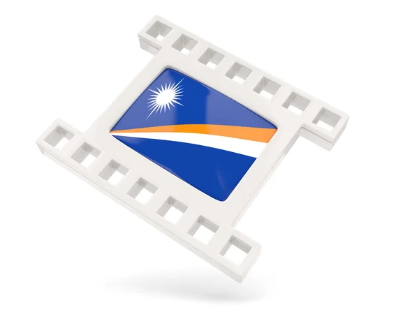 Ícone de filme com bandeira de ilhas marshall — Fotografia de Stock