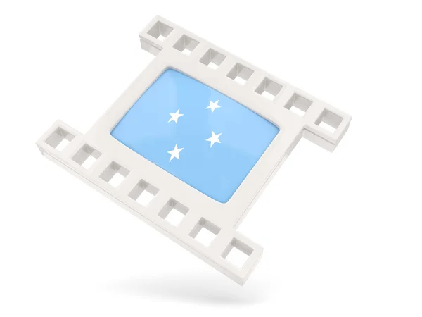 Ikona videa s Vlajka Mikronésie — Stock fotografie