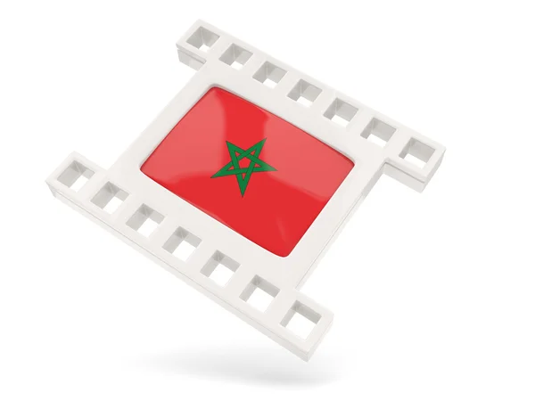 Movie icon with flag of morocco — Stock Photo, Image