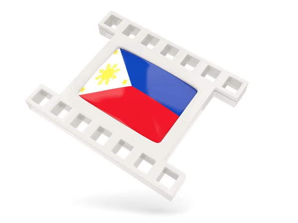 Icono de película con bandera de filipinas — Foto de Stock