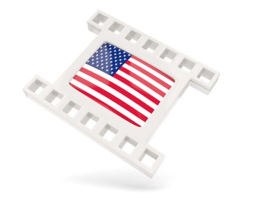 Amerika Birleşik Devletleri bayrağı ile film simgesi
