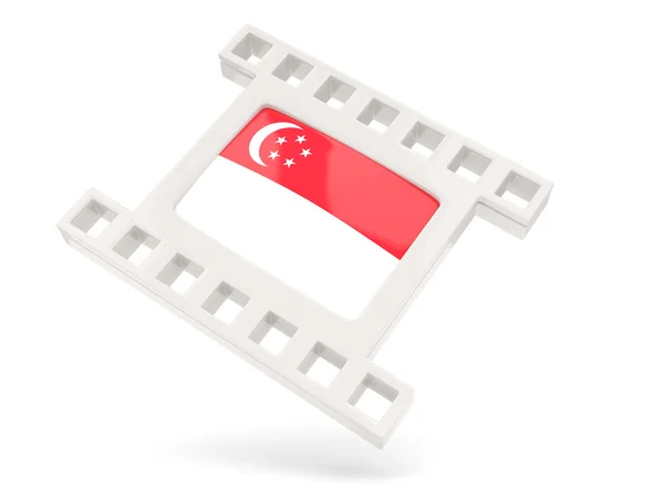 Singapur bayrağı ile film simgesi — Stok fotoğraf