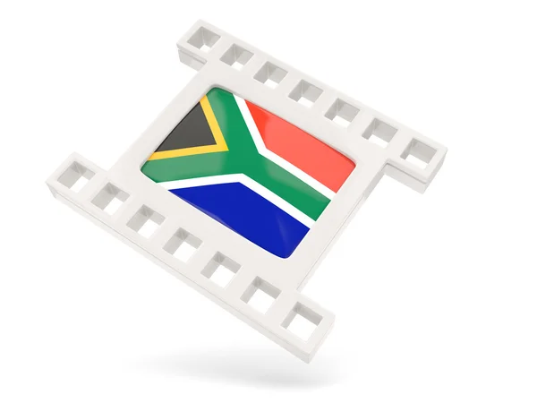Ícone do filme com a bandeira da África do Sul — Fotografia de Stock