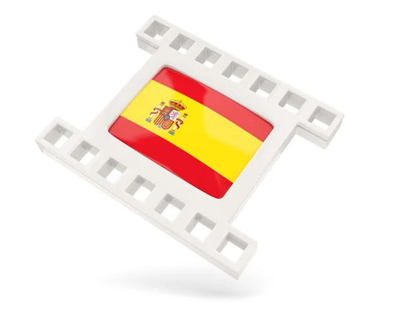 스페인의 국기와 영화 아이콘 — 스톡 사진
